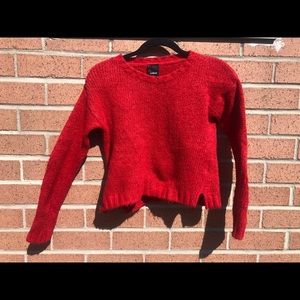 Complot red rouge crew knit sweater Size S